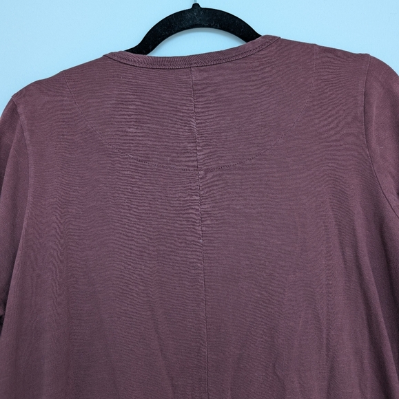 Gudrun Sjoden 100% Organic Cotton Maroon Long Sleeve Pocket Dress Lagenlook Sz M - Picture 15 of 16